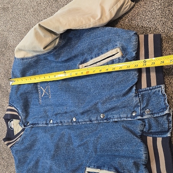 Vintage MV Country Sport Versity Quilt Jeans 90" Jacket Sz L - Picture 2 of 10